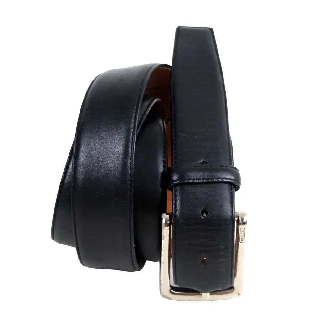 Coach BLACK GENUINE LEATHER 1 1/4"Wd CASUAL DRESS MEN'S BELT Size 40/100 (R55